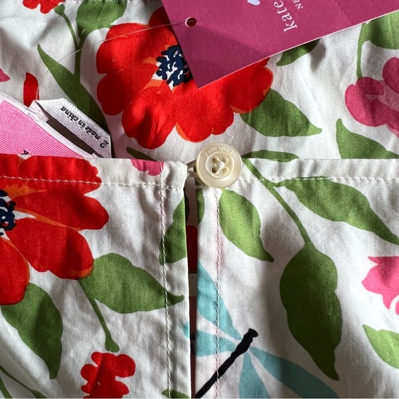 NEW kate spade Bold garden blooms Blaire cotton dress Cream, Size 2 nwt floral - Picture 9 of 12